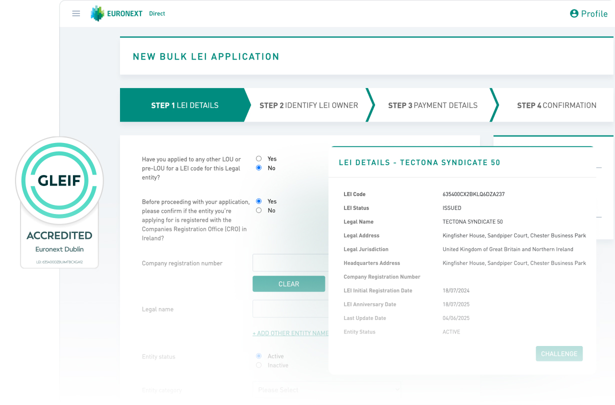 LEI Services features