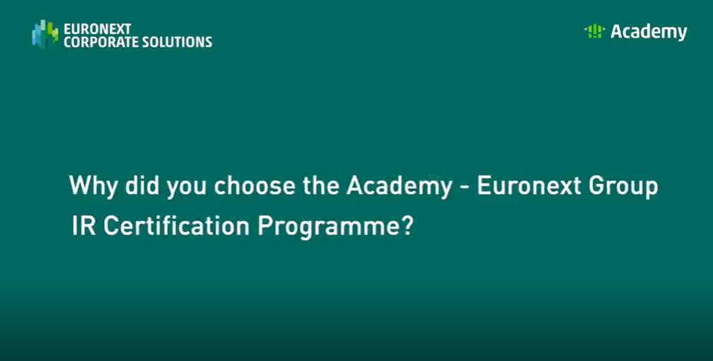 ACADEMY - IR Certification video 2025